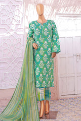 Bin Saeed Stitched 3 Piece Exclusive Printed Lawn Vol-05 Suit-SM-1918-Green