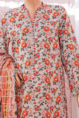 Bin Saeed Stitched 3 Piece Exclusive Printed Lawn Vol-05 Suit-SM-1920-Off White