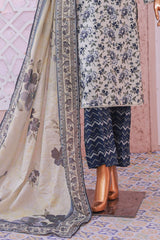 Bin Saeed Stitched 3 Piece Exclusive Printed Lawn Vol-05 Suit-SM-1921-White
