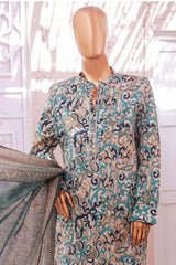 Bin Saeed Stitched 3 Piece Exclusive Printed Lawn Vol-05 Suit-SM-1925-Skin