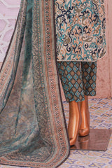 Bin Saeed Stitched 3 Piece Exclusive Printed Lawn Vol-05 Suit-SM-1925-Skin