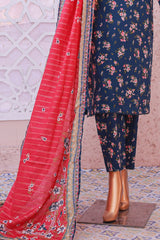 Bin Saeed Stitched 3 Piece Exclusive Printed Lawn Vol-05 Suit-SM-1928-Blue