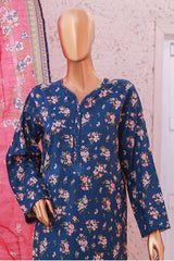 Bin Saeed Stitched 3 Piece Exclusive Printed Lawn Vol-05 Suit-SM-1928-Blue