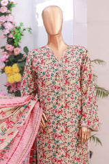 Bin Saeed Stitched 3 Piece Exclusive Printed Lawn Vol-06 Suit-SM-1929-Skin