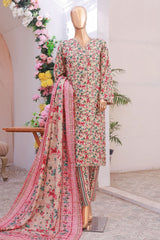 Bin Saeed Stitched 3 Piece Exclusive Printed Lawn Vol-06 Suit-SM-1929-Skin