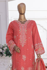 Bin Saeed Stitched 3 Piece Luxury Self and Stripe Vol-02 Collection'2025-SM-1962-Pink