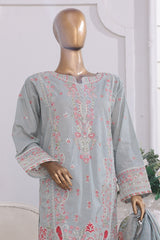 Bin Saeed Stitched 3 Piece Luxury Self and Stripe Vol-02 Collection'2025-SM-1964-Ferozi