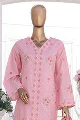 Bin Saeed Stitched 3 Piece Luxury Self and Stripe Vol-02 Collection'2025-SM-1968-Pink