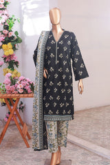 Bin Saeed Stitched 3 Piece Exclusive Printed Lawn Vol-06 Suit-SM-1988-Black