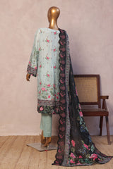 Bin Saeed Stitched 3 Piece Luxury Emb with Emb Dupatta Collection'2025-SM-1993-Sky Blue