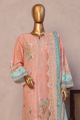 Bin Saeed Stitched 3 Piece Luxury Emb with Emb Dupatta Collection'2025-SM-1997-Peach