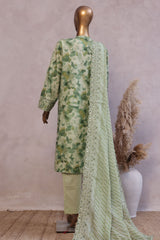 Bin Saeed Stitched 3 Piece Luxury Emb with Emb Dupatta Suit-SM-2000-Pista