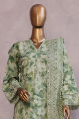 Bin Saeed Stitched 3 Piece Luxury Emb with Emb Dupatta Suit-SM-2000-Pista