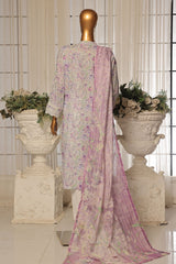 Bin Saeed Stitched 3 Piece Exc White and White Chikankari Suit-SM-2003-Lilac