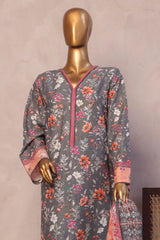 Bin Saeed Stitched 3 Piece Luxury Emb with Emb Dupatta Collection'2025-SM-2013-Grey