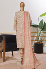 Bin Saeed Stitched 3 Piece Open Front Cutwork Kari Suit-SM-2111-Skin