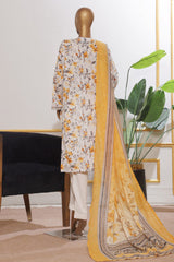 Bin Saeed Stitched 3 Piece Open Front Cutwork Kari Suit-SM-2113-White