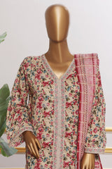 Bin Saeed Stitched 3 Piece Open Front Cutwork Kari Collection'2025-SM-2116-Skin