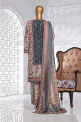 Bin Saeed Stitched 3 Piece Exc Chikankari Lawn Suit-SM-2140-Off White