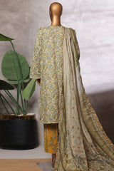 Bin Saeed Stitched 3 Piece Luxury Front Open Cutwork Vol-03 Collection'2025-SM-2157-Lemon