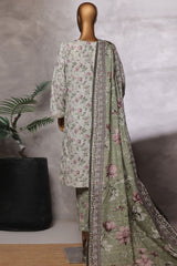 Bin Saeed Stitched 3 Piece Luxury Front Open Cutwork Vol-03 Suit-SM-2158-Pista