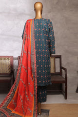 Bin Saeed Stitched 3 Piece Luxury Front Open Cutwork Vol-03 Collection'2025-SM-2161-Dark Green