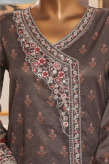 Bin Saeed Stitched 3 Piece Exclusive Chikankari Vol-07 Suit-SM-2290-Gray