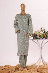 Bin Saeed Stitched 2 Piece Exclusive Printed Cotton Suit-SM-2502-Green