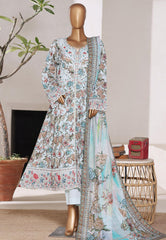 Bin Saeed Stitched 3 Piece Excusive Luxury Emb Frock Suit-SM-2570 FEROZI
