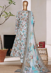 Bin Saeed Stitched 3 Piece Excusive Luxury Emb Frock Suit-SM-2570 FEROZI