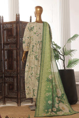 Bin Saeed Stitched 3 Piece Exclusive Lawn Frock Vol-01 Collection-SM-770-Pista