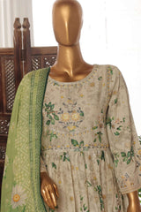 Bin Saeed Stitched 3 Piece Exclusive Lawn Frock Vol-01 Collection-SM-770-Pista