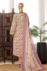 Bin Saeed Stitched 3 Piece Exclusive Lawn Frock Vol-01 Collection-SM-1482-Multi