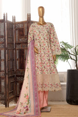 Bin Saeed Stitched 3 Piece Exclusive Lawn Frock Vol-01 Collection-SM-1482-Multi