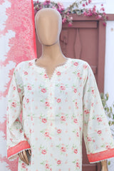 Bin Saeed Stitched 3 Piece Printed Lawn Vol-15 Collection'2024-SM-897-Off White