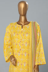 Bin Saeed Stitched 3 Piece Exclusive Printed Lawn Vol-08 Suit-SMK-1176-Yellow