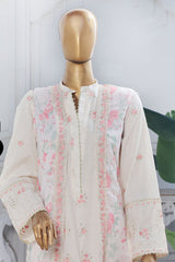 Eid Ka Jora By Bin Saeed Stitched 3 Piece Luxury Emb Chiffon Gown Collection-SMPC-2024-White