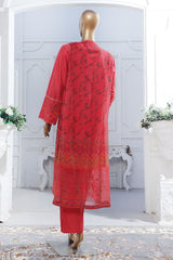 Eid Ka Jora By Bin Saeed Stitched 3 Piece Luxury Emb Chiffon Gown Collection-SMPC-2027-Red