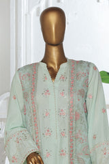 Eid Ka Jora By Bin Saeed Stitched 3 Piece Luxury Emb Chiffon Gown Collection-SMPC-2028-Pista