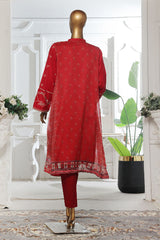Eid Ka Jora By Bin Saeed Stitched 3 Piece Luxury Emb Chiffon Gown Collection-SMPC-2046-Red