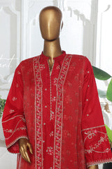 Eid Ka Jora By Bin Saeed Stitched 3 Piece Luxury Emb Chiffon Gown Collection-SMPC-2046-Red