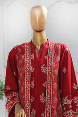 Eid Ka Jora By Bin Saeed Stitched 3 Piece Luxury Emb Chiffon Gown Collection-SMPC-2047-Red