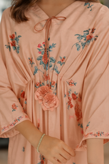 Sprinkles Stitched Summer Kaftan Kids-Peach Petal - 1pc