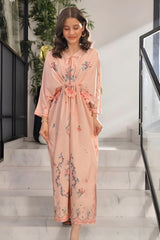 Sprinkles Stitched Summer Kaftan Kids-Peach Petal - 1pc