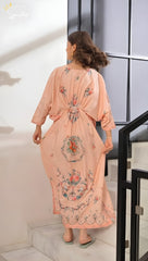 Sprinkles Stitched Summer Kaftan Kids-Peach Petal - 1pc