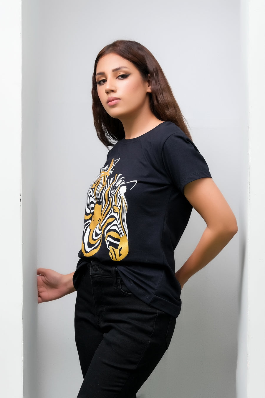 Sprinkles Stitched 1 Piece Summer Shirts Kids Collection'2025-Glitter Zebra Print Tee