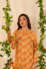 Sprinkles Stitched 2 Piece Summer Co Ord Sets Women Collection'2025-Mellow Mustard 2 Pcs Ready to Wear Set