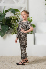 Sprinkles Stitched 1 Piece Summer Jumpsuit Kids Collection'2025-Wild Spots Ruffle Sleeves Jumpsuit