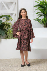 Sprinkles Stitched 1 Piece Summer Shirts Kids Collection'2025-Leopard Print Pair Allover Print Tunic Dress