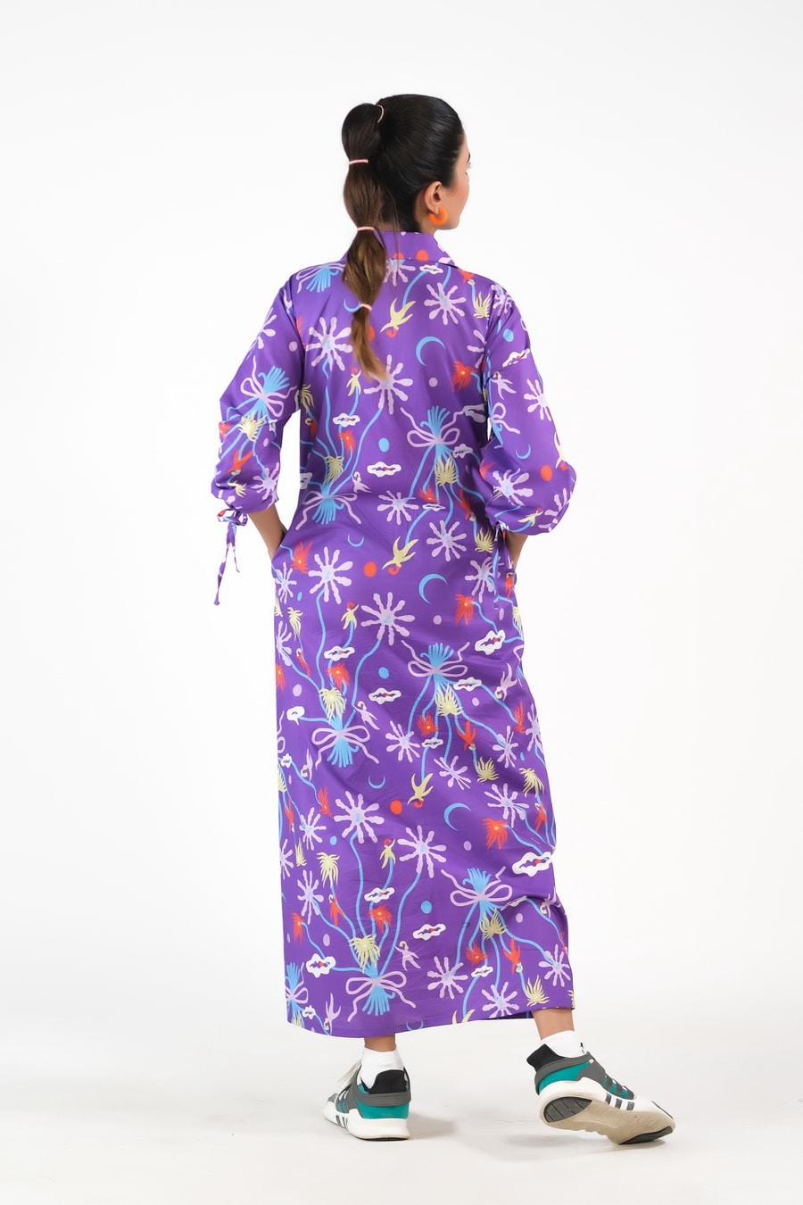 Sprinkles Stitched 1 Piece Summer Shirts Women Collection'2025-Marine Garden/Violet Aquatic - Cambric